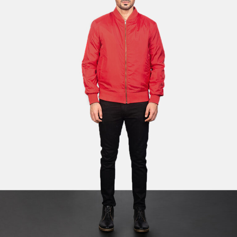 Mens zacks Red Bomber Jacket1103-2-1599810411499
